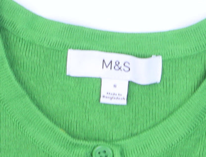 Marks and Spencer Women’s Green Short Sleeve Knit Cardigan S