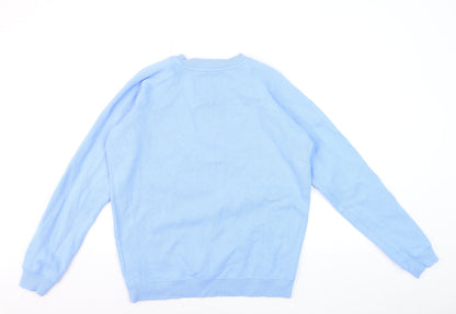 Jack Wills Women Blue Crew Neck Pullover Sweatshirt UK10