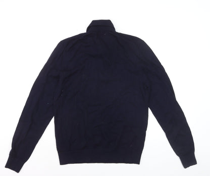 Marks and Spencer Men’s Blue Merino Wool Henley Jumper M