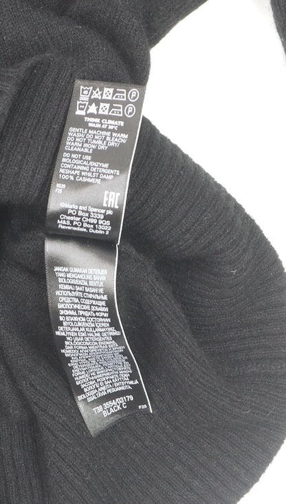 Marks and Spencer Men’s Black Cashmere V-Neck Jumper Size M