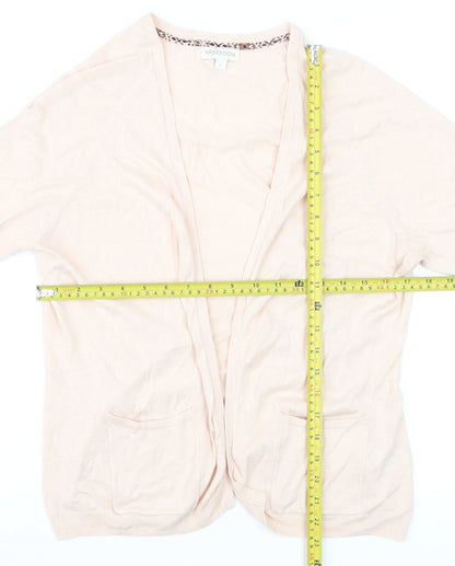 Monsoon Women’s Beige Cotton Blend Long Sleeve Open Cardigan L