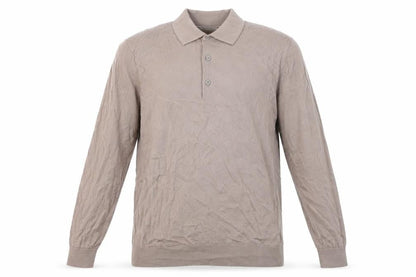 Marks and Spencer Men Beige L Merino Wool Henley Jumper
