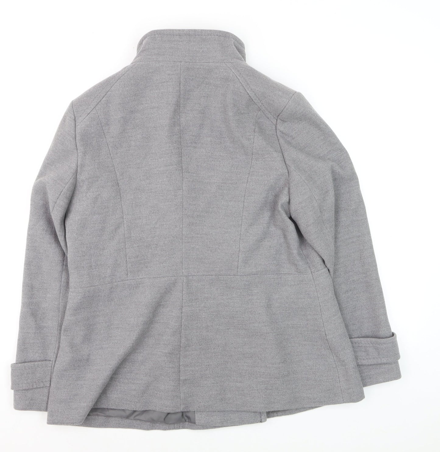 Debenhams The Collection Petite Grey Pea Coat Women’s Size 16