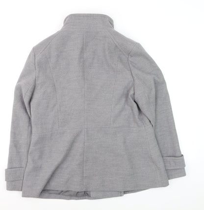 Debenhams The Collection Petite Grey Pea Coat Women’s Size 16