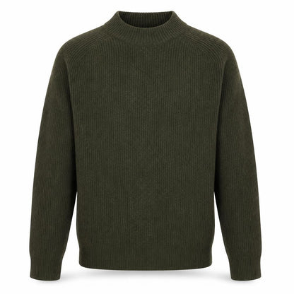 Marks & Spencer Men’s Green Wool Blend Mock Neck Pullover Jumper Size S