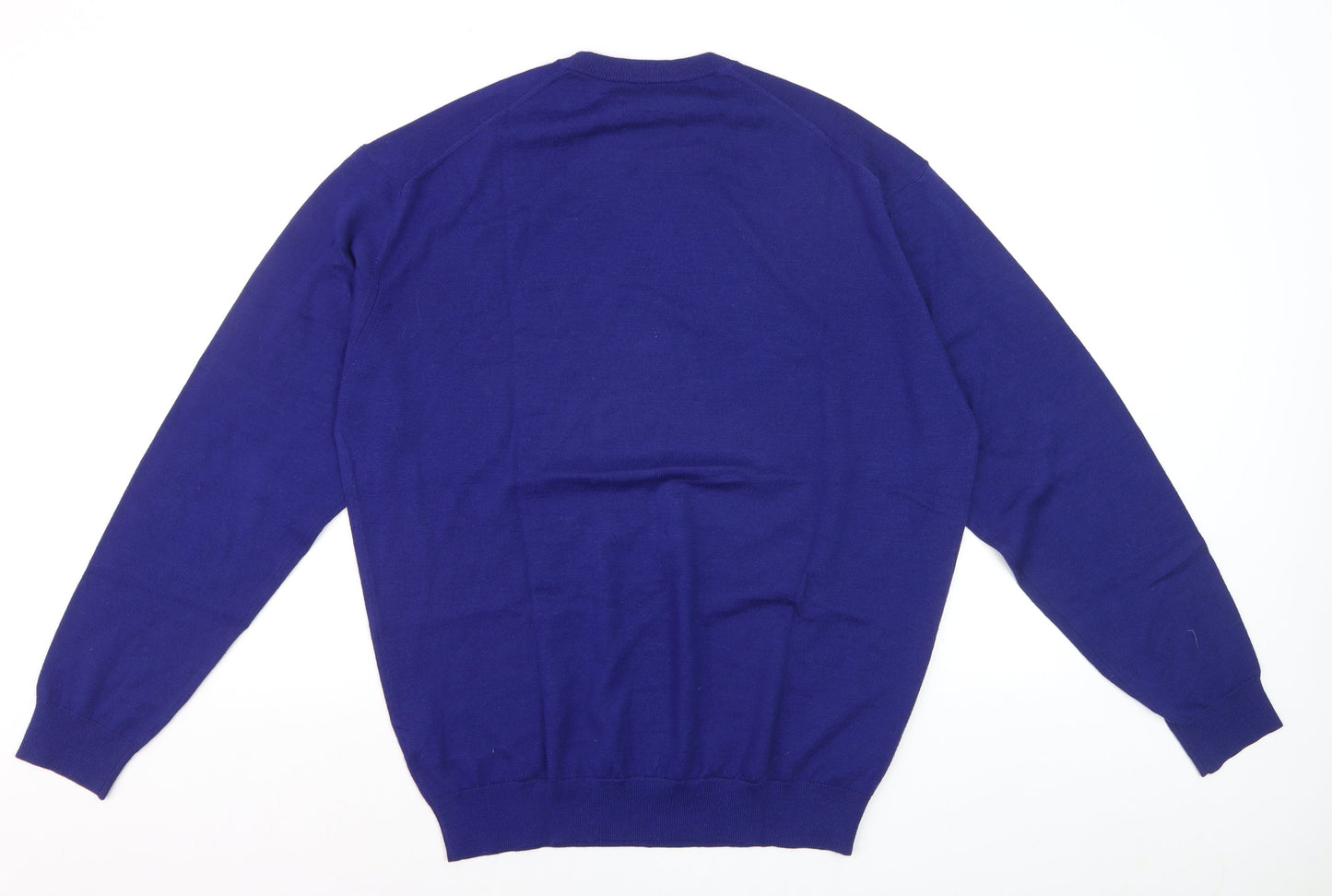 Zara Men’s Blue Wool Blend Crew Neck Jumper XL