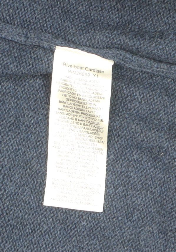 Seasalt Women’s Blue Organic Cotton V-Neck Cardigan UK 12