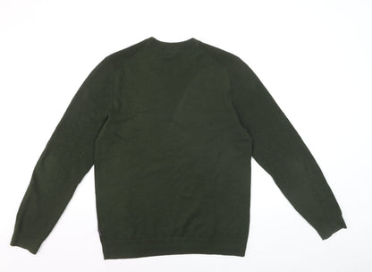 Ted Baker Men's Green Wool Blend Crew Neck Pullover Jumper M
