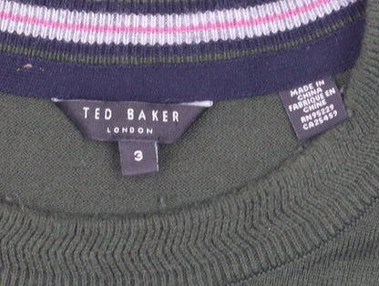 Ted Baker Men's Green Wool Blend Crew Neck Pullover Jumper M