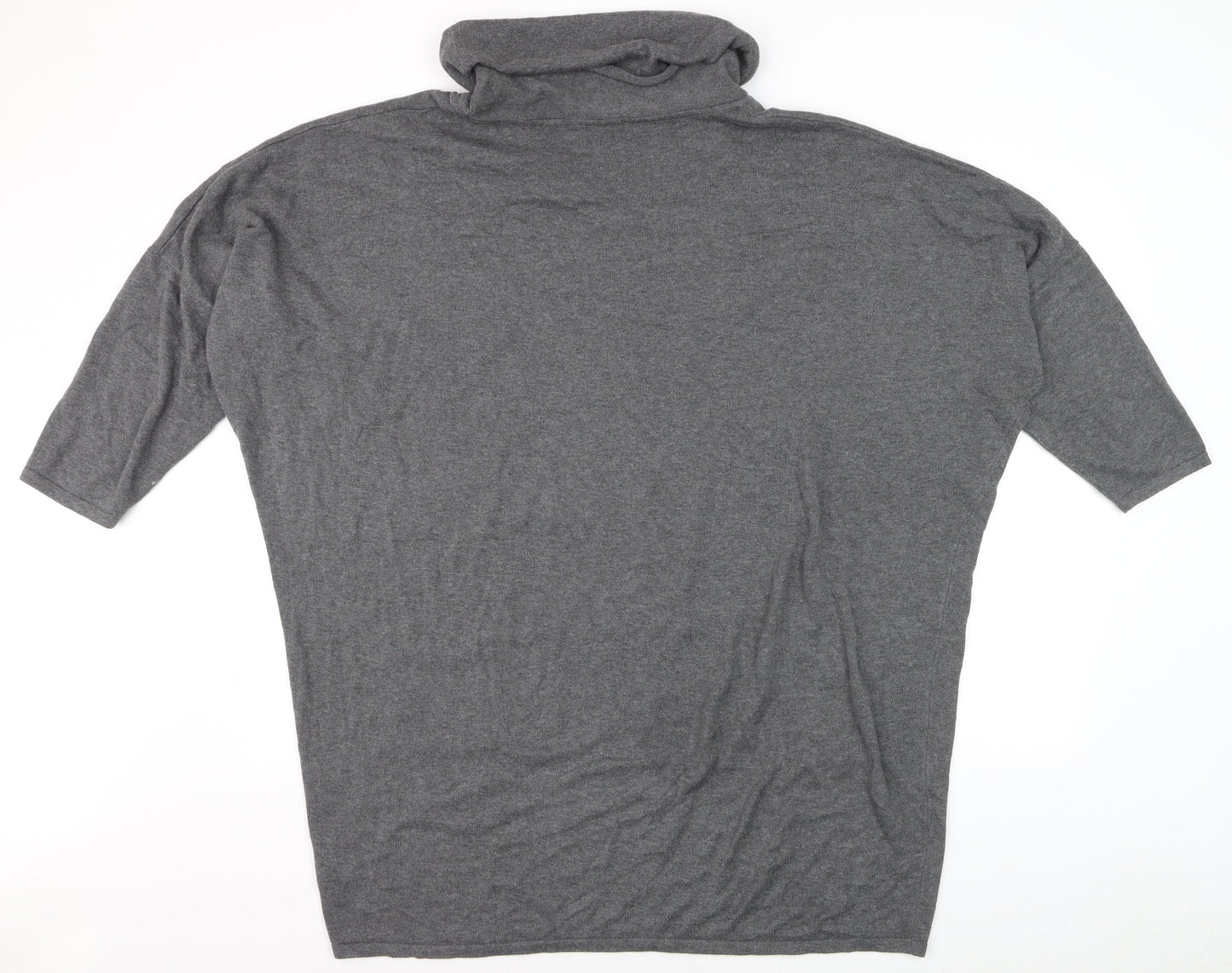 Marble Women’s Grey Cotton Cowl Neck Tunic Jumper Size 14