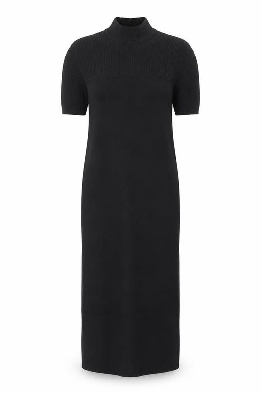 Bershka Women’s Black High Neck Knit Tunic Jumper Size 8