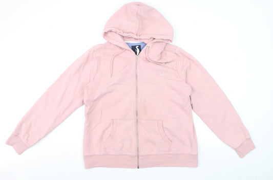 Crew Clothing Women Pink Size 16 Full Zip Hoodie with Pockets