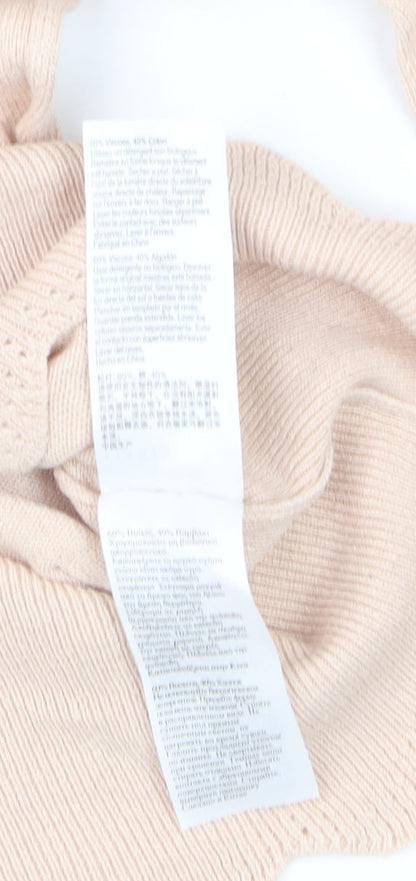 Oasis Women’s Beige Scallop Crew Neck Knit Jumper Size S