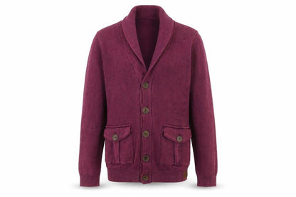 SoulCal & Co Men's Purple Cotton Button Cardigan M