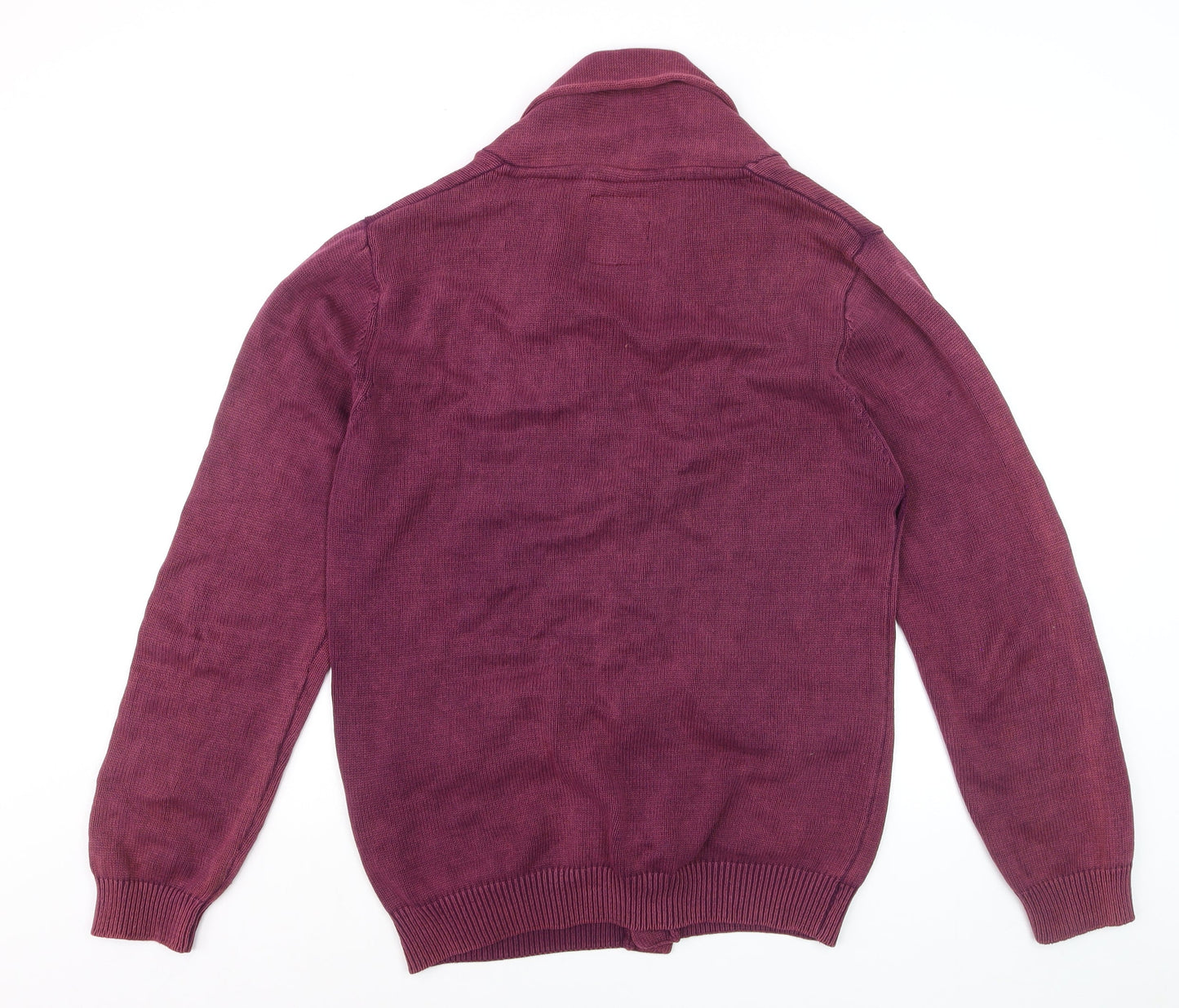 SoulCal & Co Men's Purple Cotton Button Cardigan M
