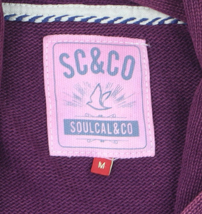SoulCal & Co Men's Purple Cotton Button Cardigan M