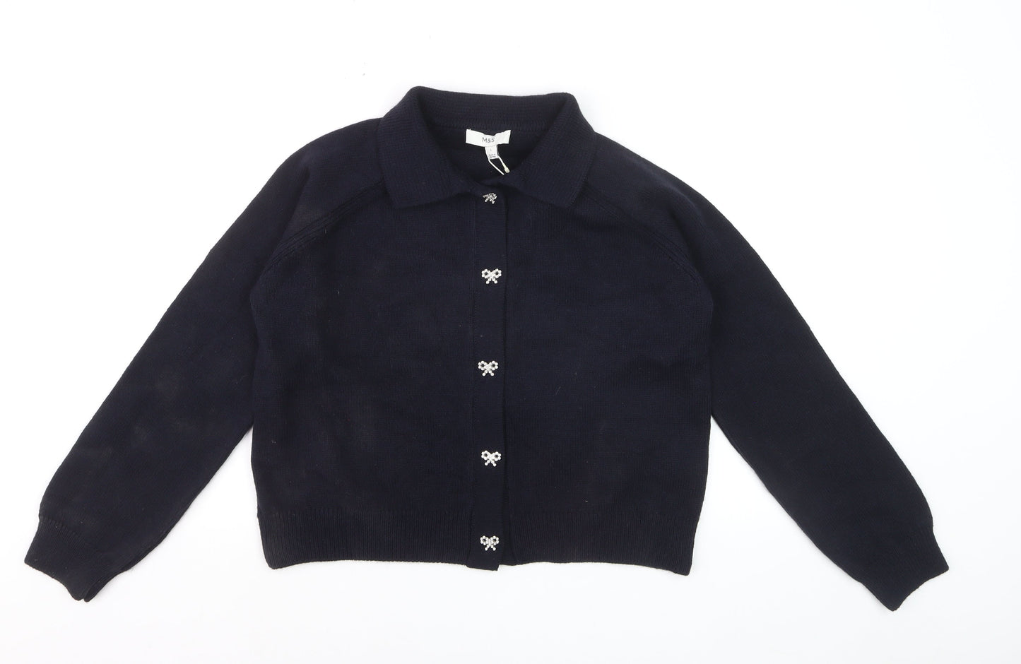 Marks and Spencer Women’s Black Collared Knit Cardigan Size L