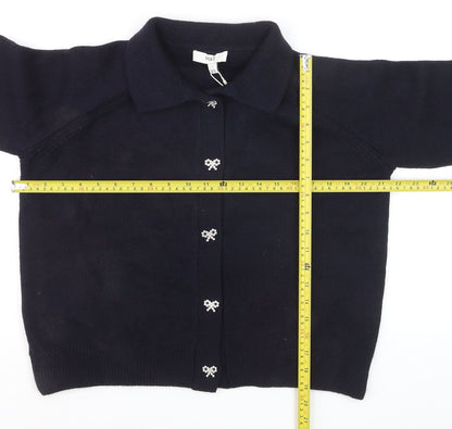 Marks and Spencer Women’s Black Collared Knit Cardigan Size L