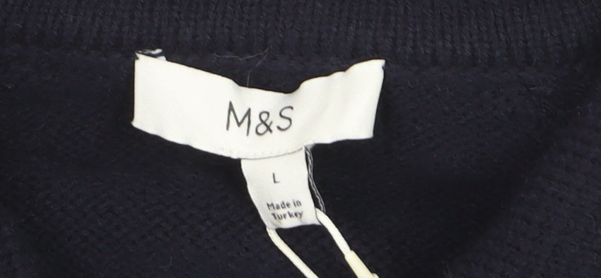 Marks and Spencer Women’s Black Collared Knit Cardigan Size L