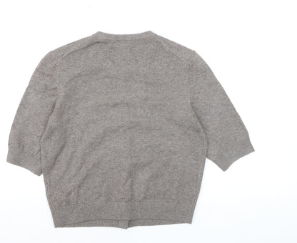 Marks and Spencer Womens Grey Short Sleeve Cardigan S