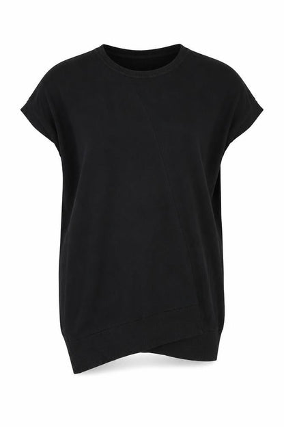 DKNY Women’s Black Cotton Short Sleeve Pullover Jumper Size S