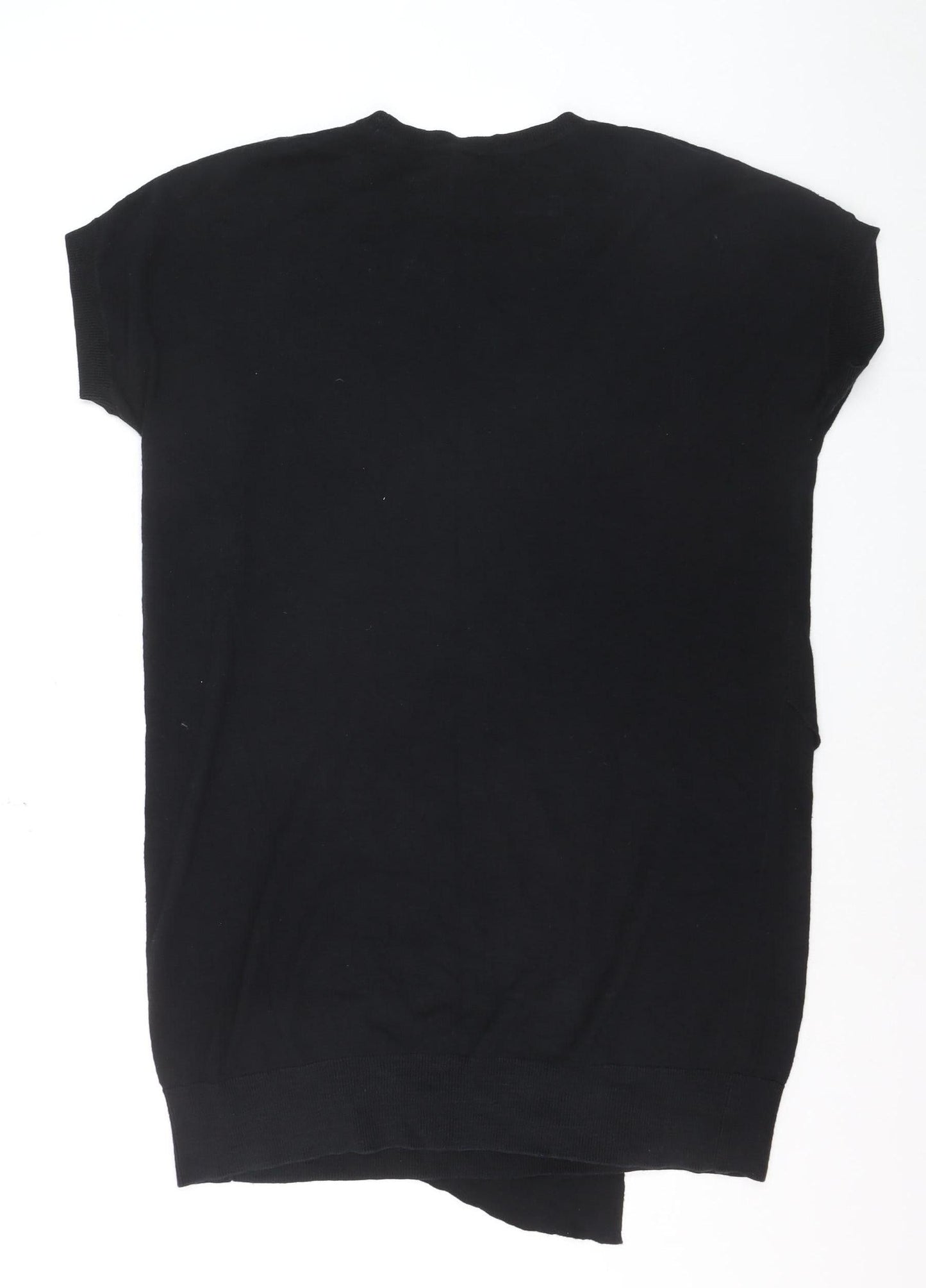 DKNY Women’s Black Cotton Short Sleeve Pullover Jumper Size S