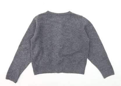 Marks and Spencer Women’s Grey Button Cardigan Knit Jumper Size M