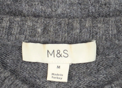 Marks and Spencer Women’s Grey Button Cardigan Knit Jumper Size M