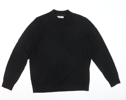 Marks and Spencer Men’s Black Merino Wool L Crew Neck Jumper