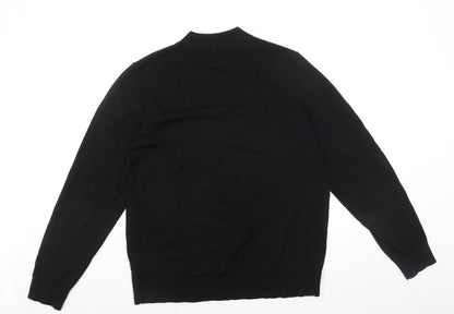 Marks and Spencer Men’s Black Merino Wool L Crew Neck Jumper