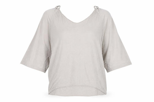Phase Eight Women Beige V-Neck Relaxed Knit Pullover Jumper Size M