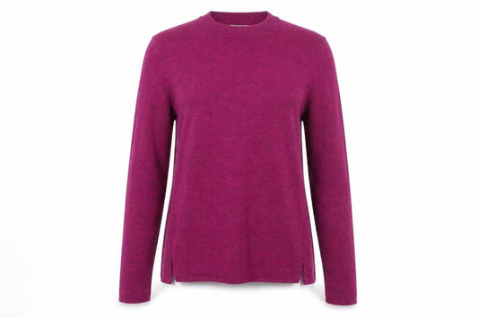 Whistles Women's Purple Cotton Blend Crew Neck Jumper Size 10