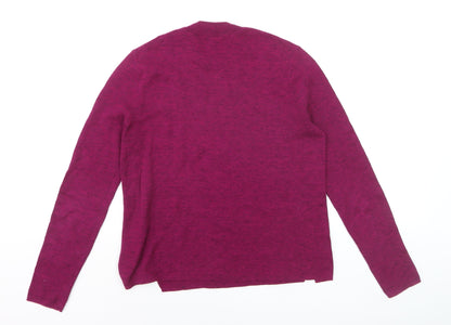 Whistles Women's Purple Cotton Blend Crew Neck Jumper Size 10