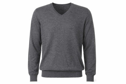The Kooples Men's Grey Wool V-Neck Jumper Size M Classic Knit