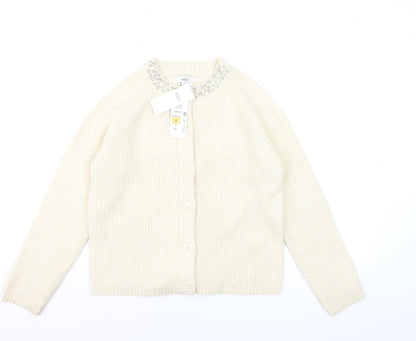 Marks and Spencer Women’s Ivory Jewel Button Cardigan Size S