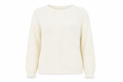 Marks & Spencer Women’s Ivory Cotton Blend Cable Knit Jumper M