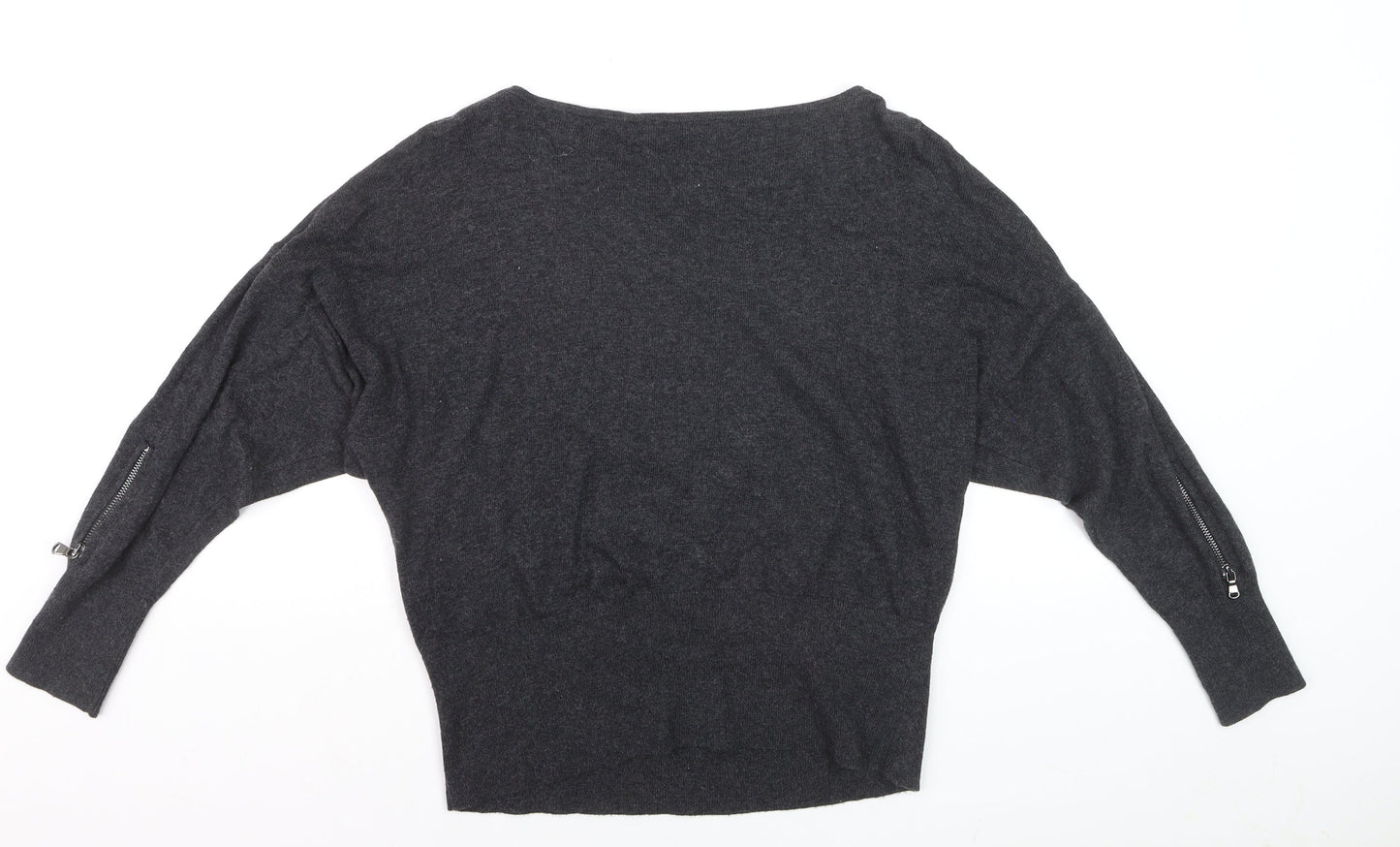 Mint Velvet Women's Grey Star Wool Cashmere Jumper Size S