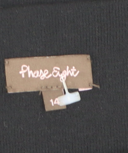 Phase Eight Women Black Size 14 Pencil Stretch Knee Skirt