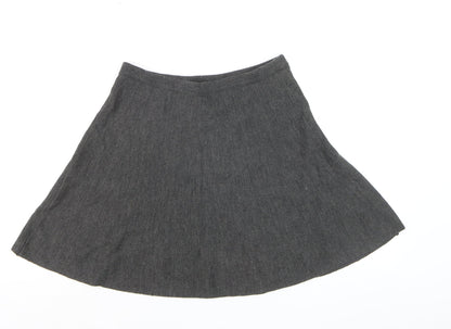 Tahari Women's Grey Wool Blend Knit A-Line Skirt Size S