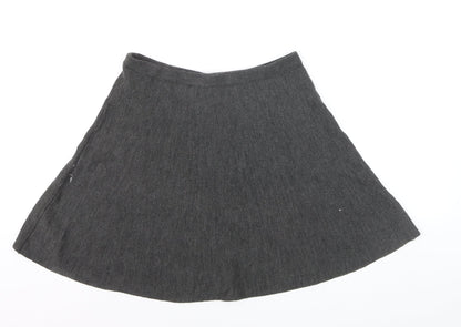 Tahari Women's Grey Wool Blend Knit A-Line Skirt Size S