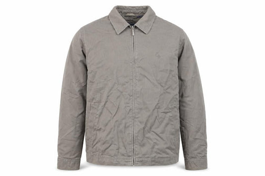 Maine New England Men’s Grey Cotton Twill Full Zip Jacket M