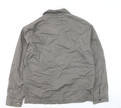 Maine New England Men’s Grey Cotton Twill Full Zip Jacket M