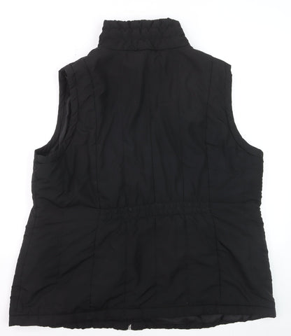 BHS Womens Black Size 22 Lined Puffer Bodywarmer Vest