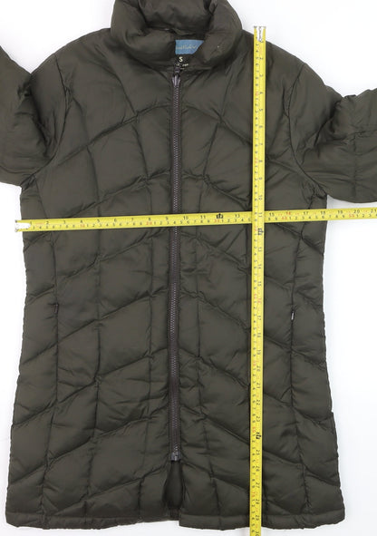 WindRiver Women’s Green Puffer Jacket Small Petite Down Insulated