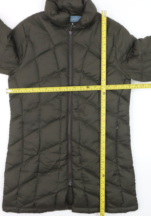 WindRiver Women’s Green Puffer Jacket Small Petite Down Insulated