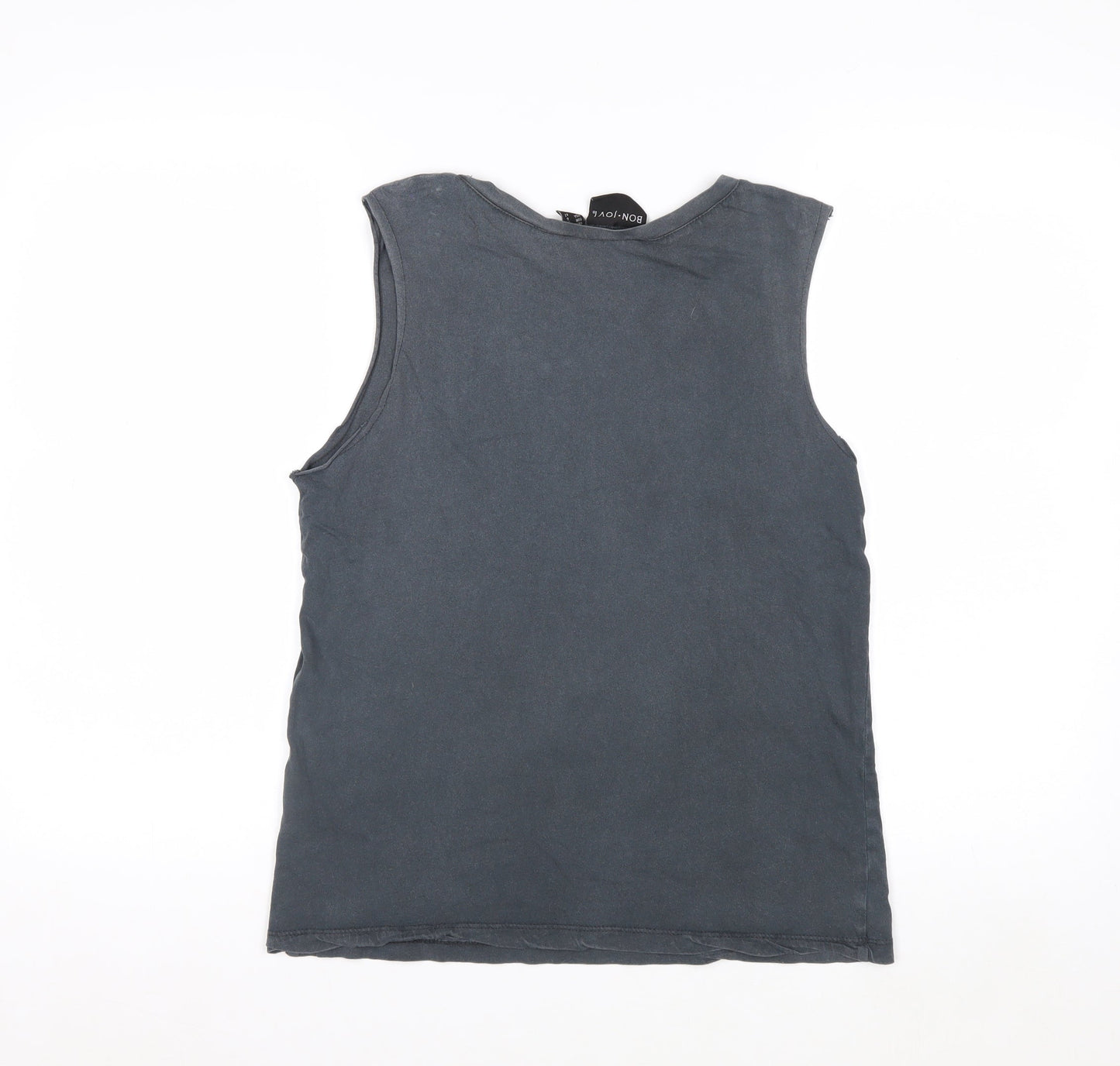 Bon Jovi Women's Black Cotton Tank Top Size 10 Rock Music Tee