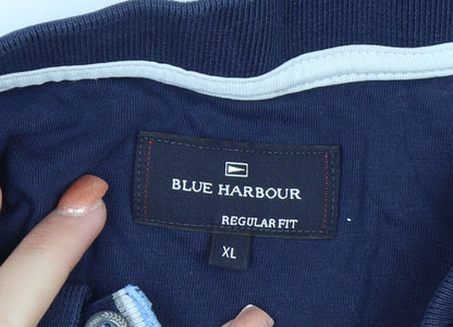 Blue Harbour Men's Blue XL Regular Fit Polo Shirt