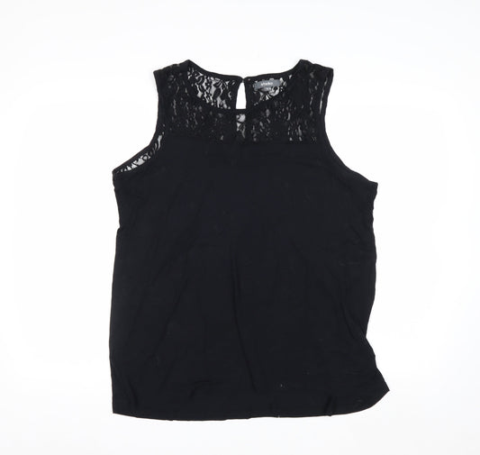 Studio Women’s Black Lace Sleeveless Camisole Blouse Size 16