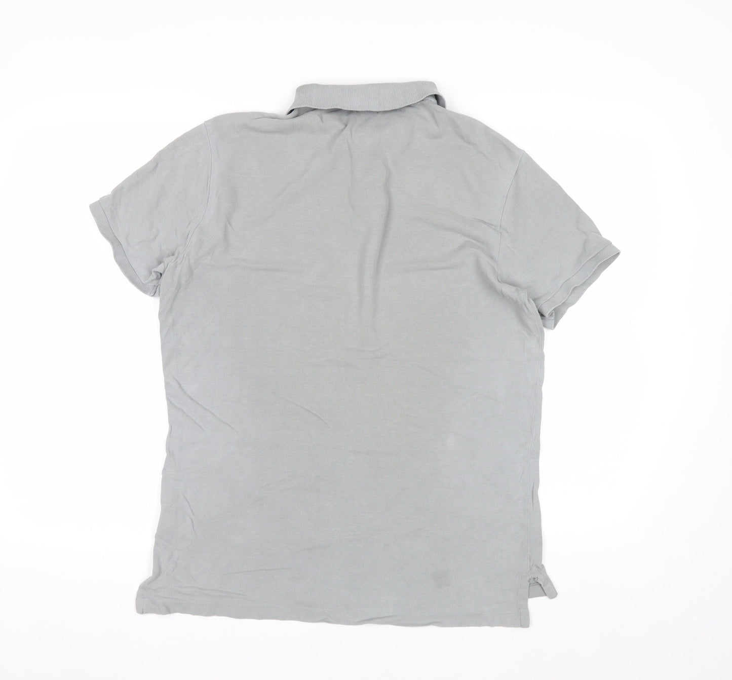 Ralph Lauren Men's Grey Custom Fit Polo Shirt Size M