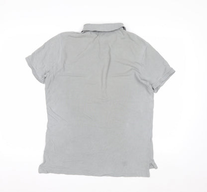 Ralph Lauren Men's Grey Custom Fit Polo Shirt Size M